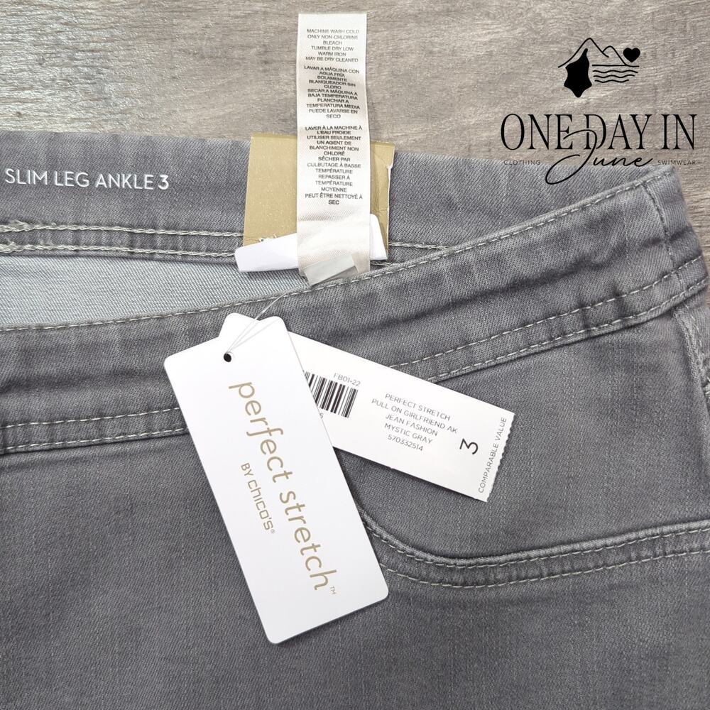 Chico's Girlfriend Slim Leg Ankle Jeans Size Chico's 3 (16) - Picture 2 of 6
